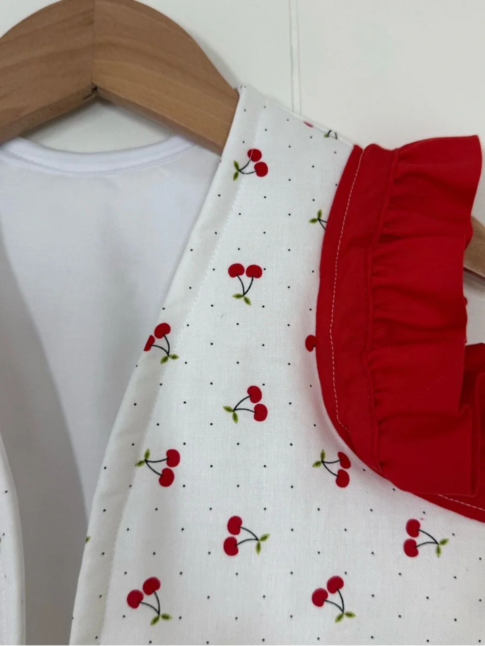Remi Lyn & Co. Handmade Cherry Print Open Front Vest